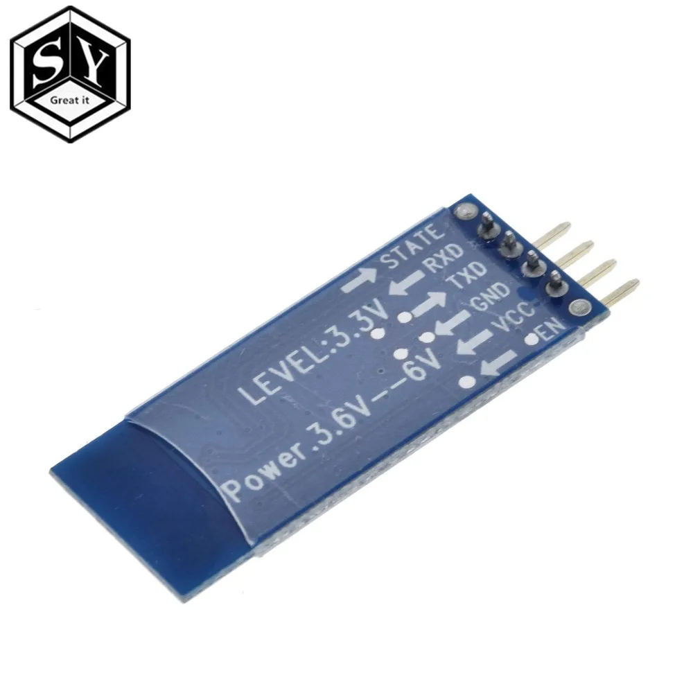 Здорово 1 шт. HC06 HC-06 Беспроводной Серийный 4 Pin Радиотрансивер RS232 ttl Bluetooth модуль Подключаемый модуль для arduino