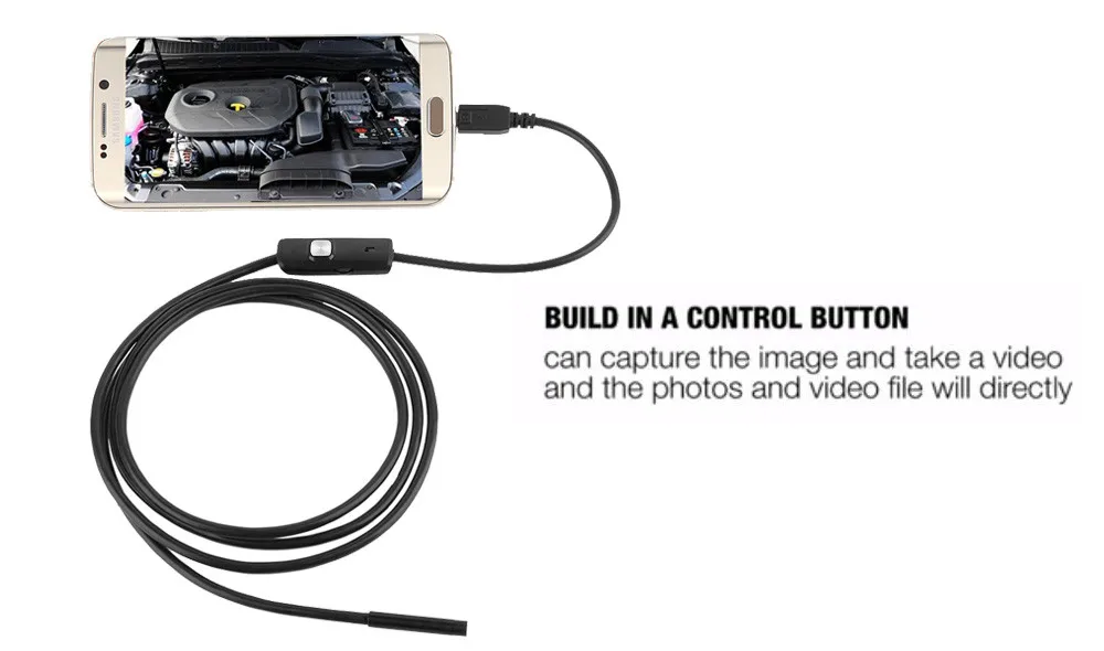 HD 720P 8 мм Android USB эндоскоп 2 Мп камера 1 м 3 5 IP67 Водонепроницаемый змеевик инспекция