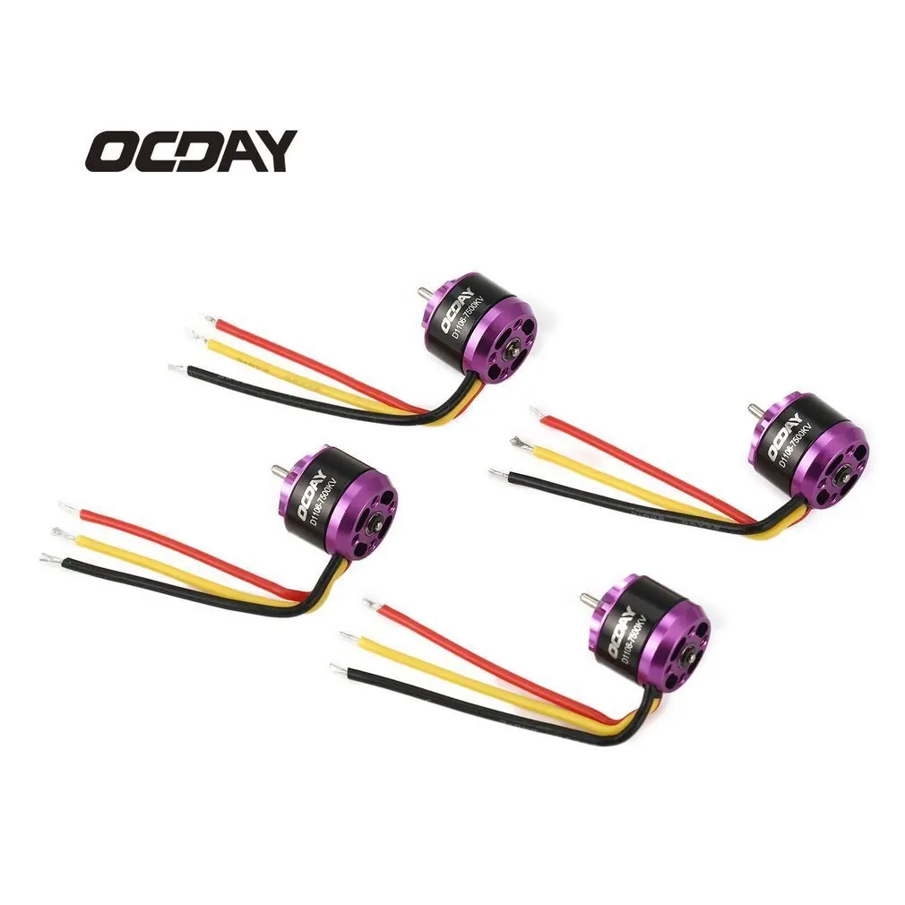 4 шт. 1106 7500KV 3-4S бесщеточный двигатель для 60 мм 70 мм 80 мм 90 мм 100 мм Мини RC гоночный Дрон RC FPV Квадрокоптер