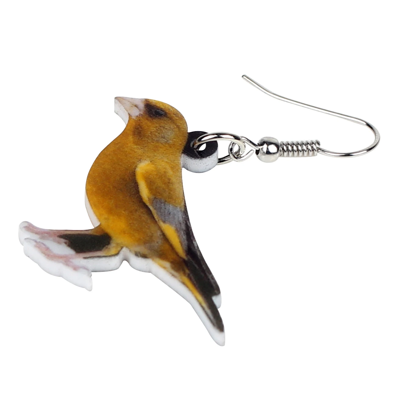Bonsny Statement Acrylic Greenfinch Bird Earrings Big Long Drop Dangle Novelty Animal Jewelry For Women Girls Gift Party | Украшения и
