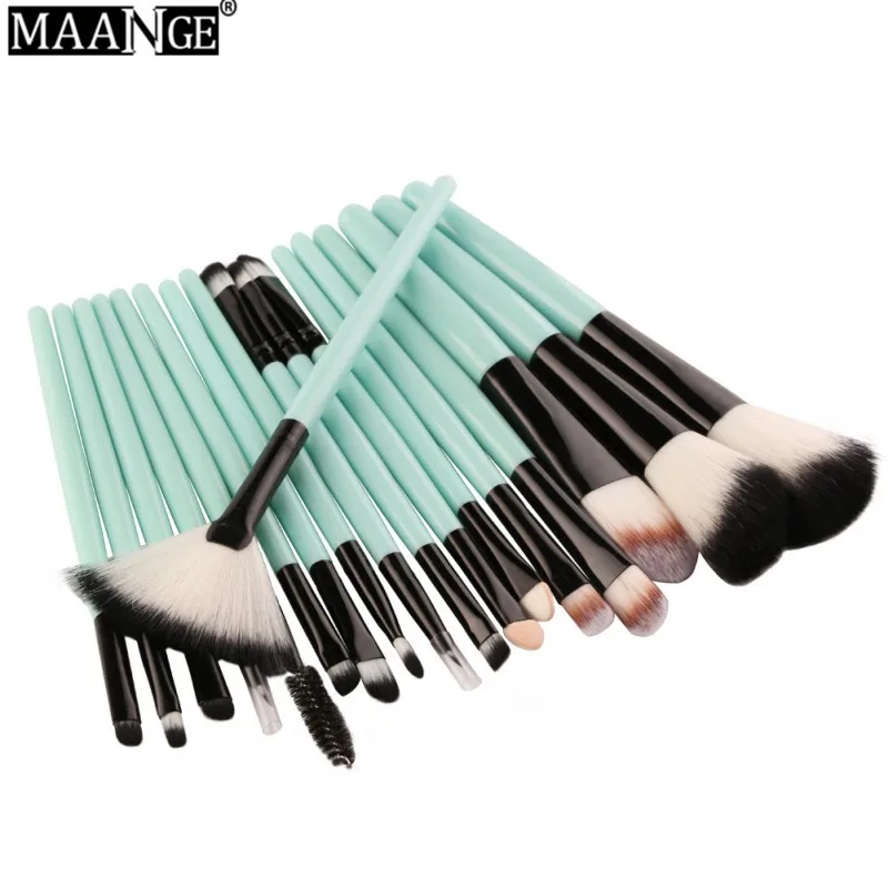 Makeup Brushes Set Powder Foundation Blush Eyeshadow Eyeliner Lip Beauty Make up Brush Tools MAANGE 18 Pcs