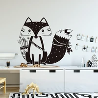 lovely fox animal wall stickers wall decals for kids rooms baby room decoration bedroom decor wallstickers mural