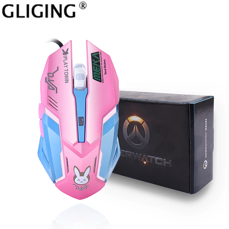 Проводная оптическая игровая мышь OW D.va 6 кнопок USB Компьютерная Мышь для игр Fortnite