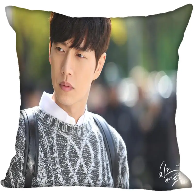 Custom Kpop Park Hae Jin Printed Square silk Pillowcases 40x40cm 35x35cm One Side Satin Pillowcase Logo | Дом и сад