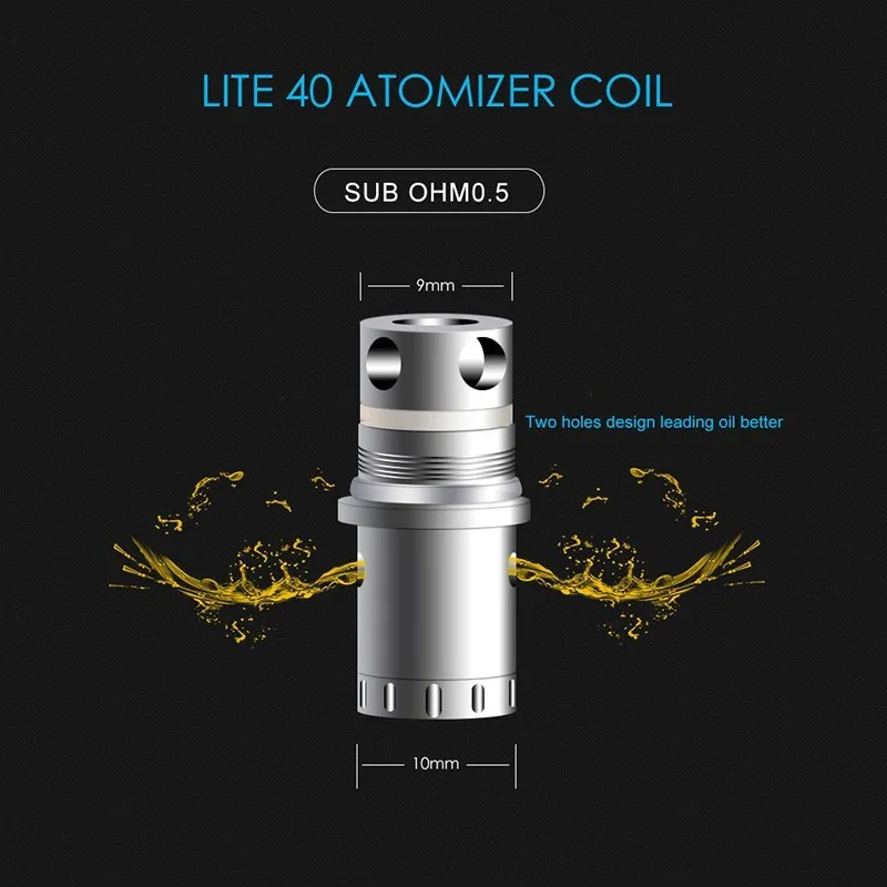 JOMOTECH Lite 40 Вт комплект Замена катушки 0.5ohm бак пульверизатора Core для электронная