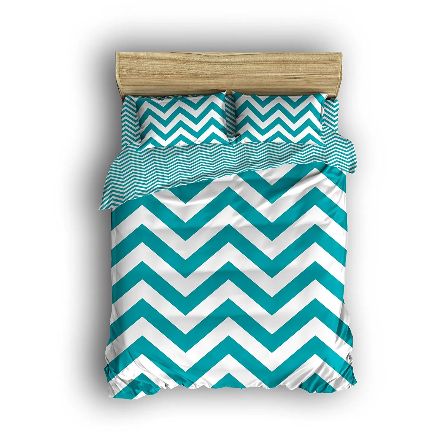 Постельный комплект Twin Size Chevron Zig Zag пододеяльник покрывало для