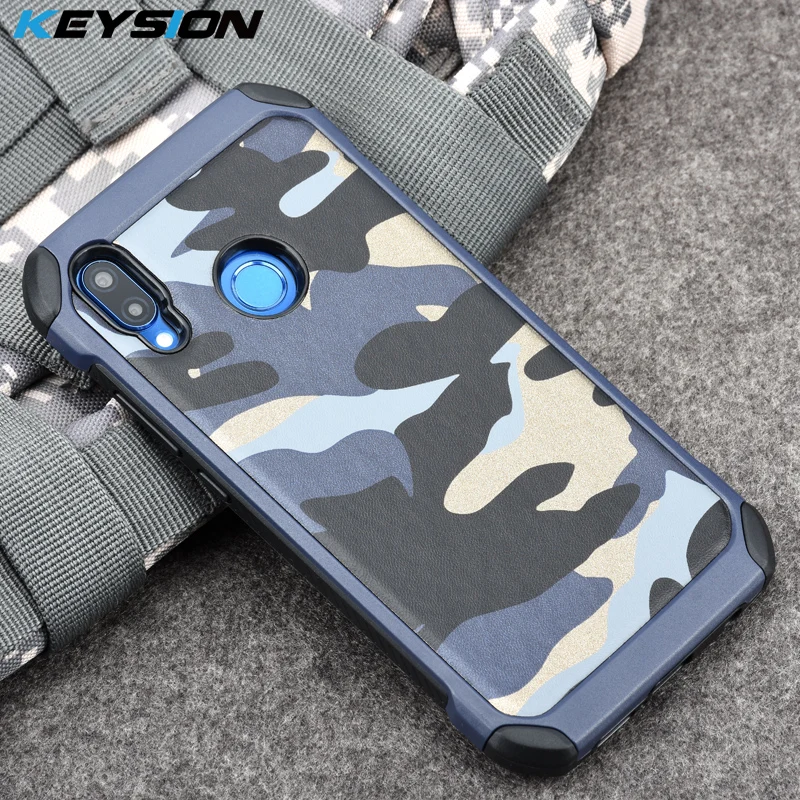 KEYSION чехол для huawei Nova 3e камуфляж ПК + ТПУ 2 in1 антидетонационных защитная задняя P20