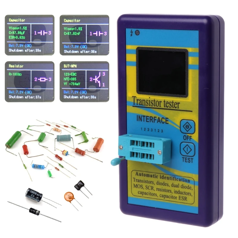 

M328 Multi-Purpose Transistor Tester Diode Resistor ESR Capacitance LCR Meter Tools