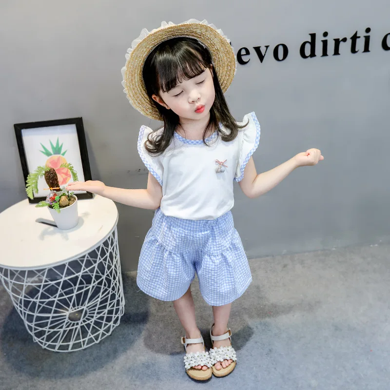 BibiCola/комплекты одежды для маленьких девочек летняя одежда хлопковые топы + шорты