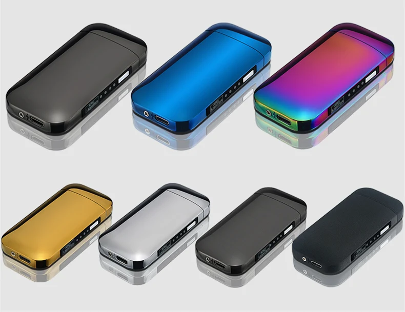 Двухдуговая Зажигалка для сигар сенсорная ветрозащитная плазменная Thunder USB