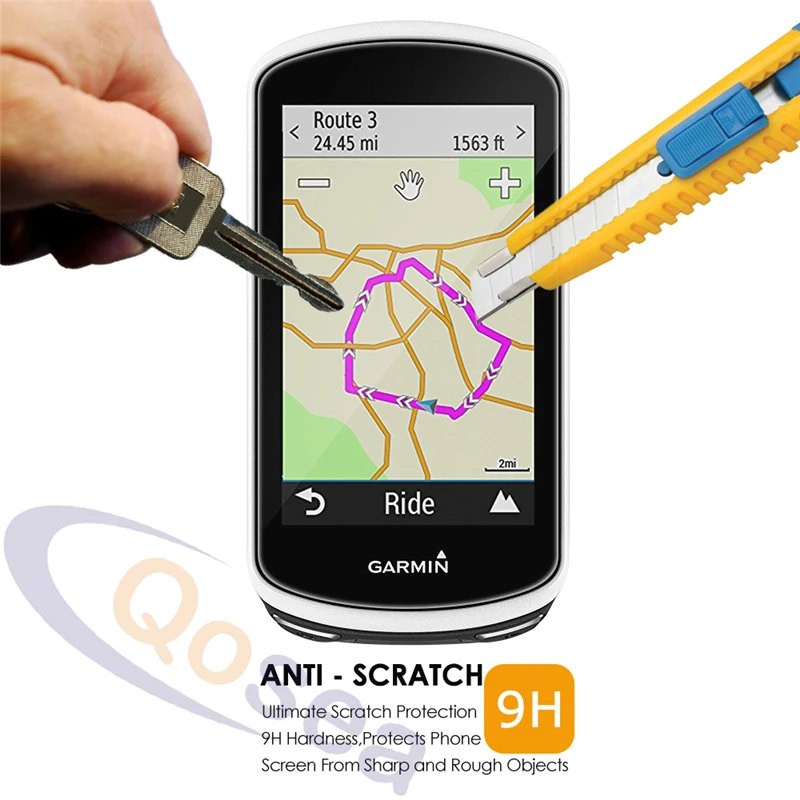 Закаленное стекло Qosea для Garmin Edge 1030 защита экрана 9 H Ультра прозрачная защитная