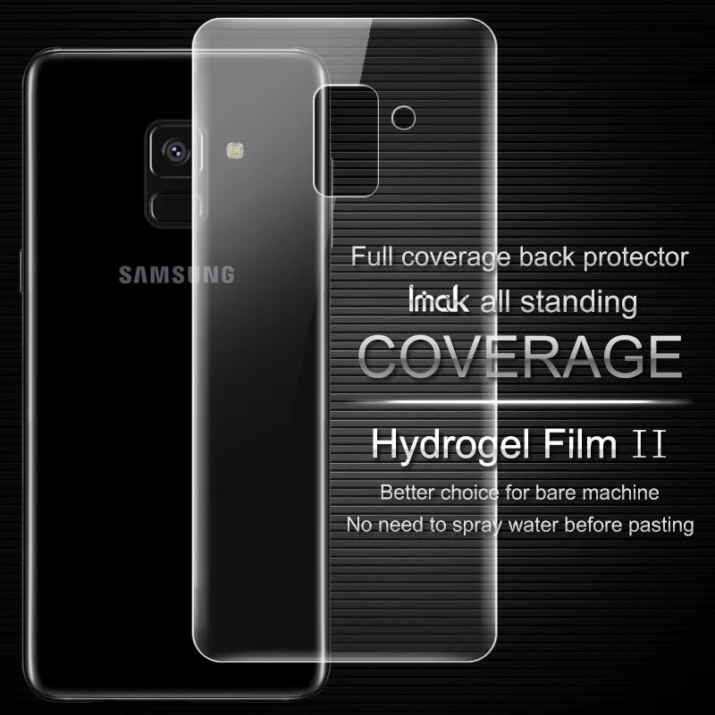 Полное покрытие Экран протектор для Samsung Galaxy A8 2018 IMAK гидрогель Плёнки задняя