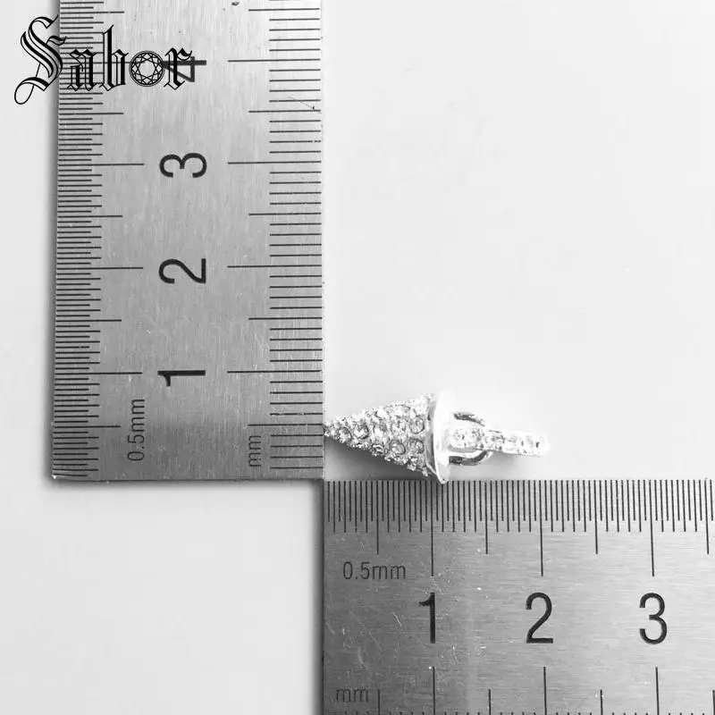 Кулон белый CZ Спайк для женщин и мужчин Модный классический серебристый цвет