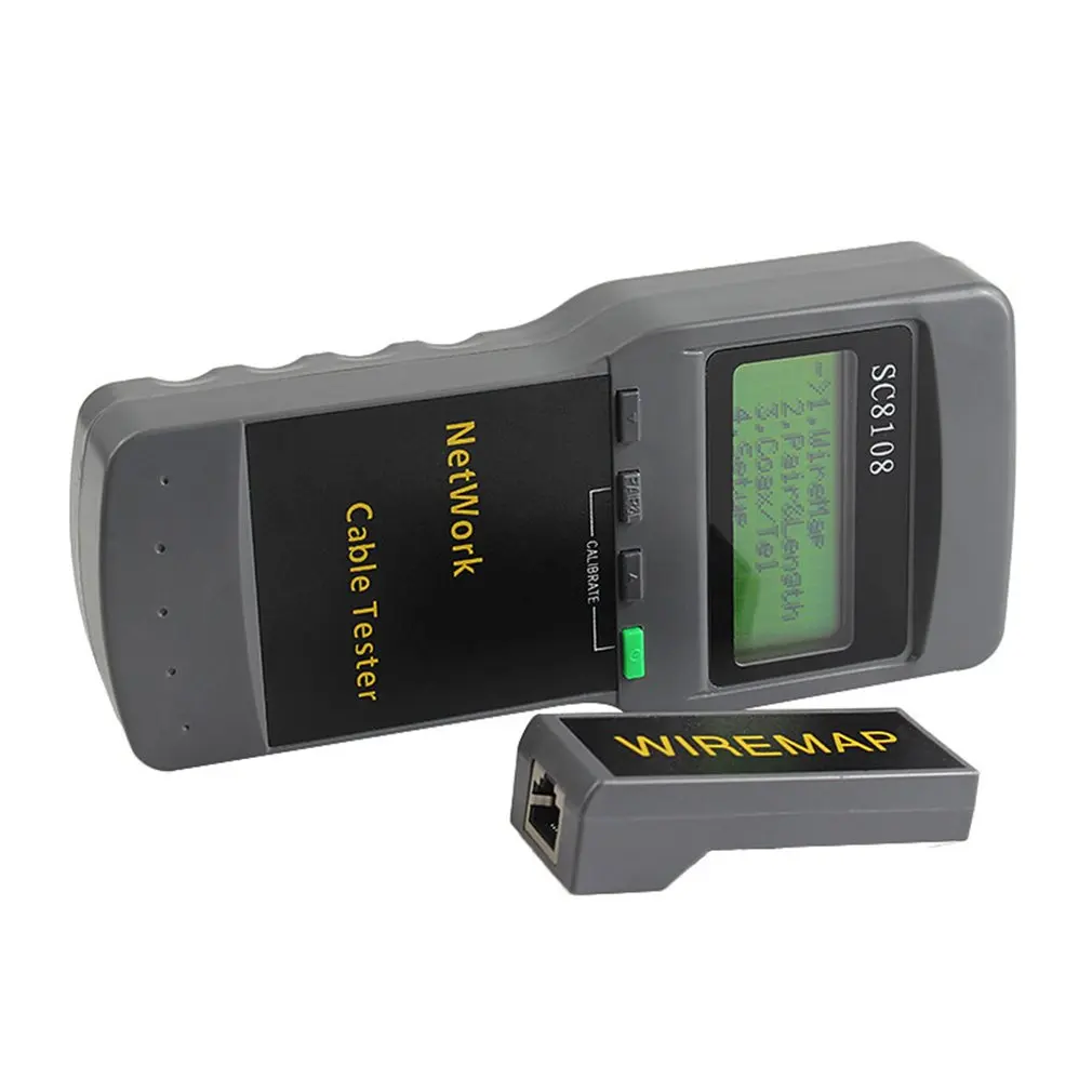 Portable LCD Network Tester Meter&ampLAN Phone Cable &amp Meter With Display |