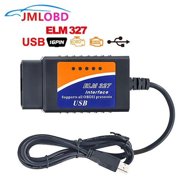 Автомобильный сканер V2.1 OBDII OBD 2 II ELM327 USB Супер диагностические инструменты |