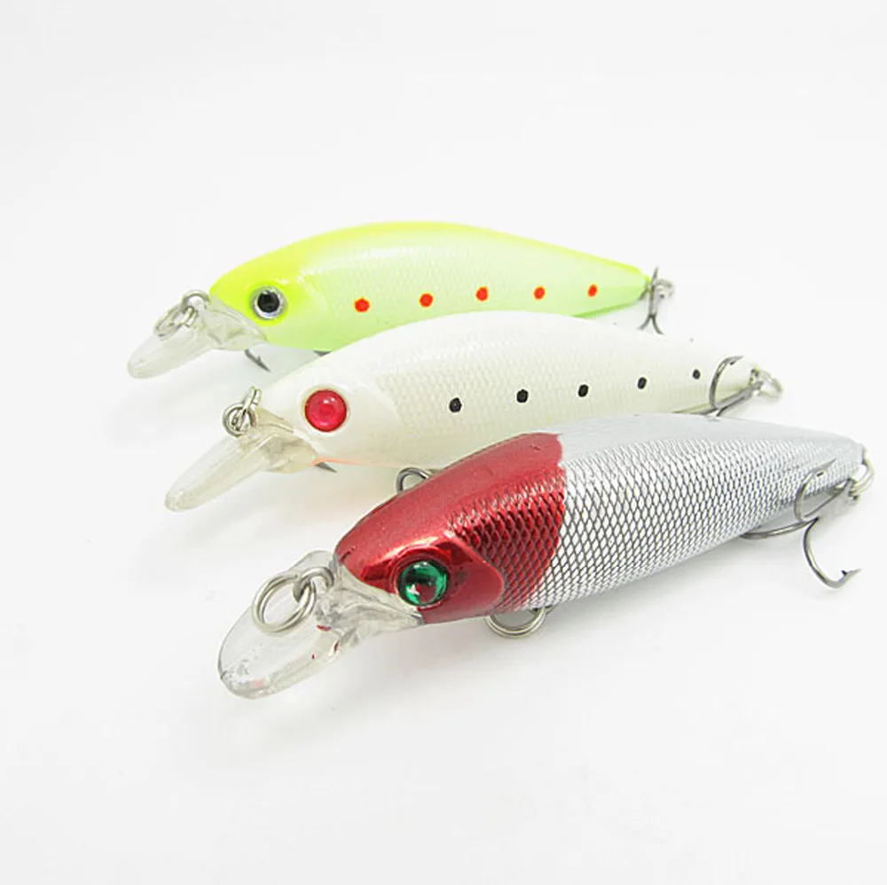 

3PCS fishing Fish glow Minnow Lure hook suspending baits 9cm/11g Free shipping