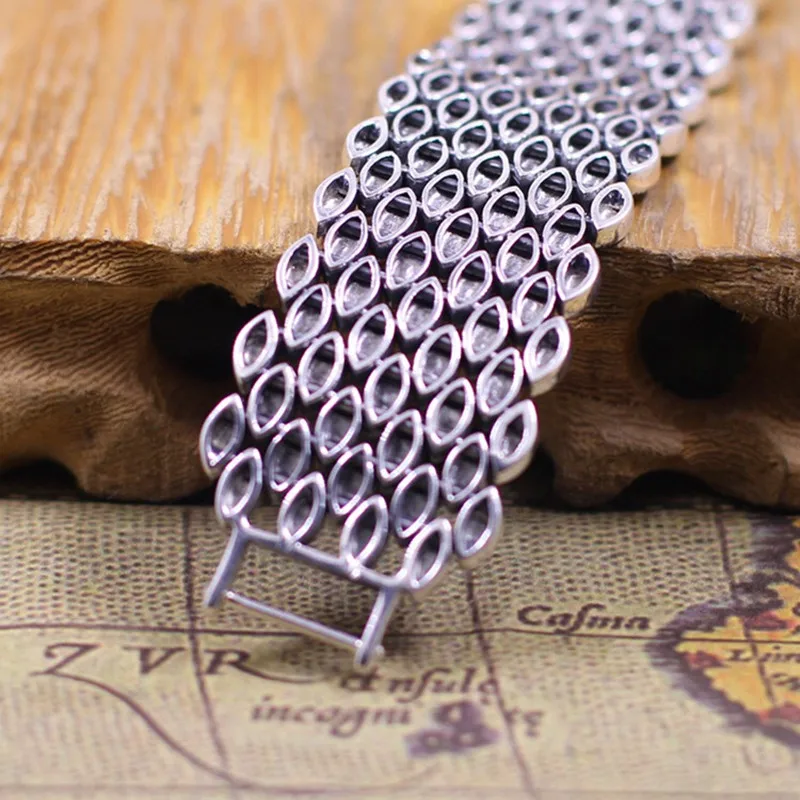 Позолоченный Браслет Из маркасита 925 пробы тайское модное серебро украшения