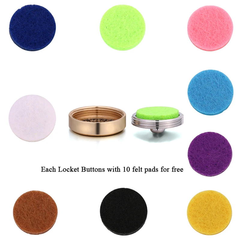 Love Heart Locket Snap Buttons Stainless Steel Gold/Silver Color Essential Oil Diffuser Aroma For 18mm-20mm Bracelet |