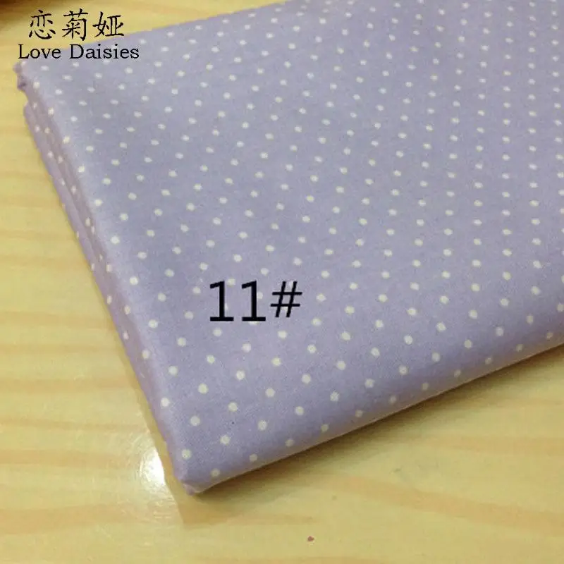 Любовь ромашки хлопок саржевая ткань горошек для DIY Детская одежда постельные принадлежности Подушка лоскутное шитье домашний декор салфетка ткань - Цвет: NO11purple