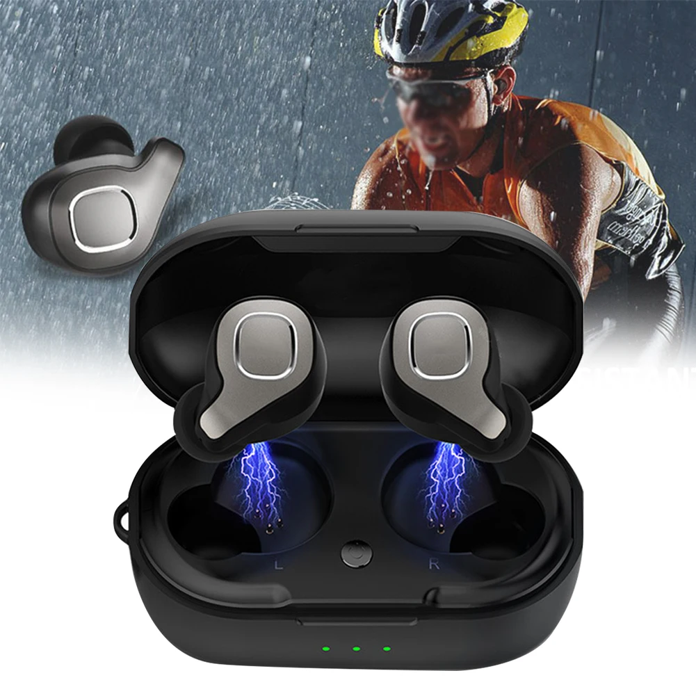 F8 перезаряжаемые шумоподавление мини Hands Free вкладыши спортивные стерео