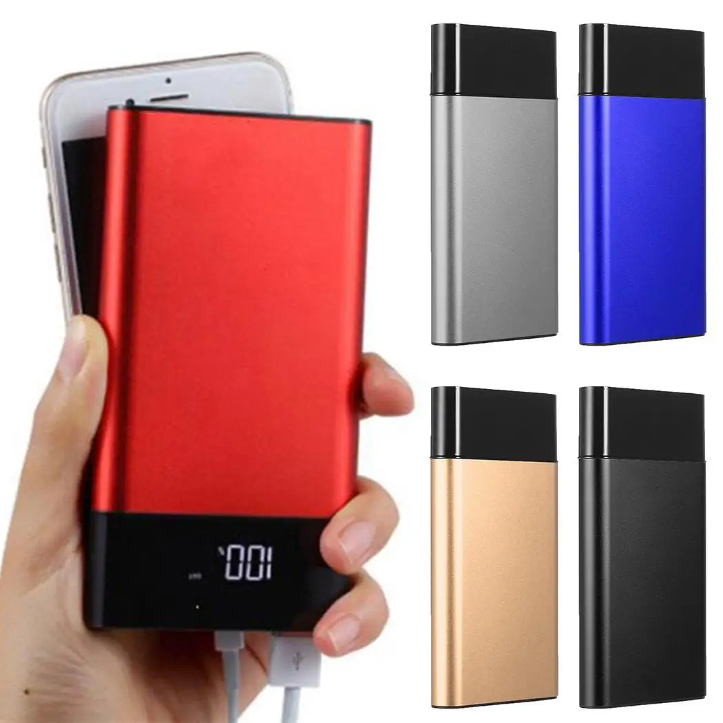 Power bank быстрая зарядка тонкий Ультратонкий внешний аккумулятор с двумя usb портами