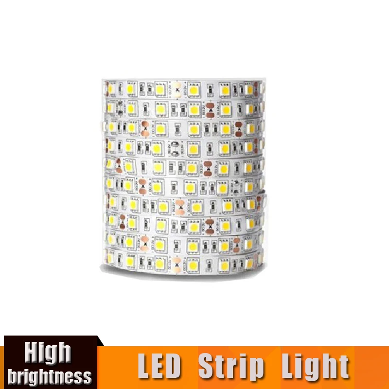 5 M 300 светодиоды Водонепроницаемый светодиодные полосы 3528 5050 DC12V 60leds/M гибкая