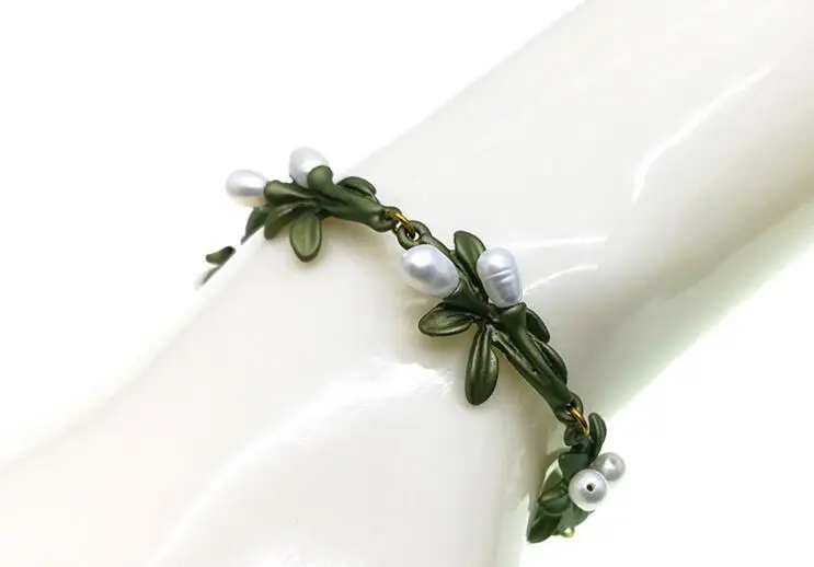Женский винтажный браслет с натуральным пресноводным жемчугом|freshwater pearl bracelet|pearls
