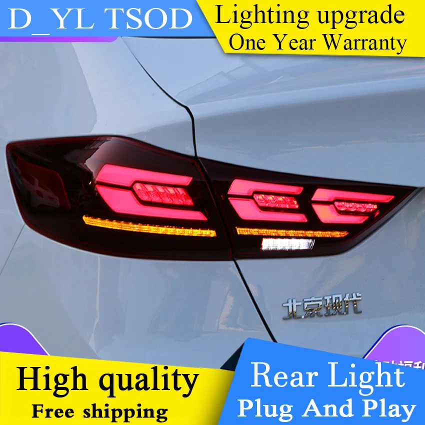 

DY_L Car Styling for Hyundai Elantra taillights 2016-2018 Elantra LED taillamp rearlights DRL+Brake+Park+Dynamic turn signal