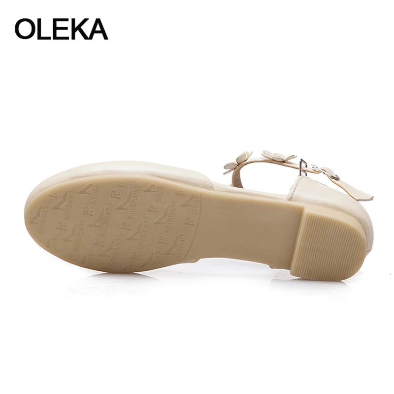 Oleka 2018 Весна Для женщин без каблука Обувь круглый носок удобная женская обувь