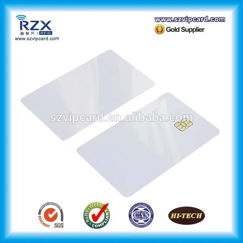 

Free shipping 200PCS CR80 contact IC smart card PVC inkjet blank card with AT24C01 chip