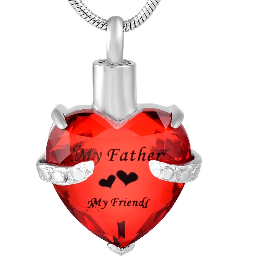 Памятное ожерелье из нержавеющей стали украшение с подвеской в виде сердца