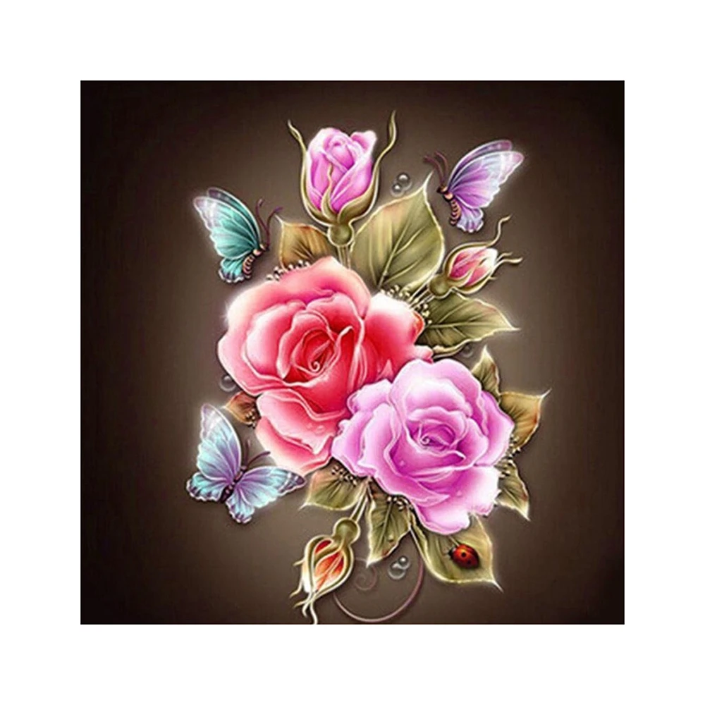 3D картина из страз кристалл домашний декор сделай сам алмазная живопись Роза и