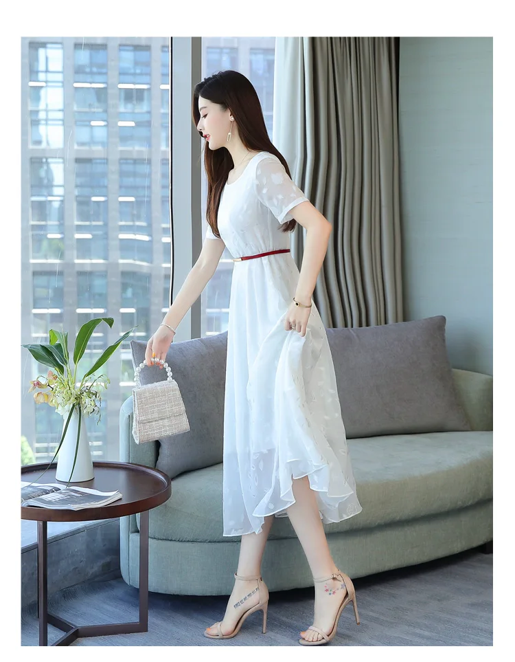 Элегантные однотонные шифоновые платья Boho Сетчатое платье Лето Винтаж 4XL размера плюс черный пляжные макси-сарафан Для женщин Bodycon Вечерние платья