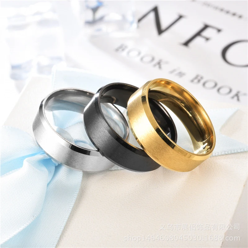 Qevila модные новые ювелирные кольца простые из нержавеющей стали для мужчин и