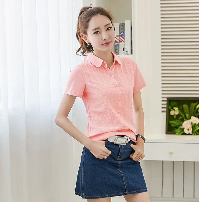 Футболка женская хлопковая с коротким рукавом Повседневная блуза в Корейском