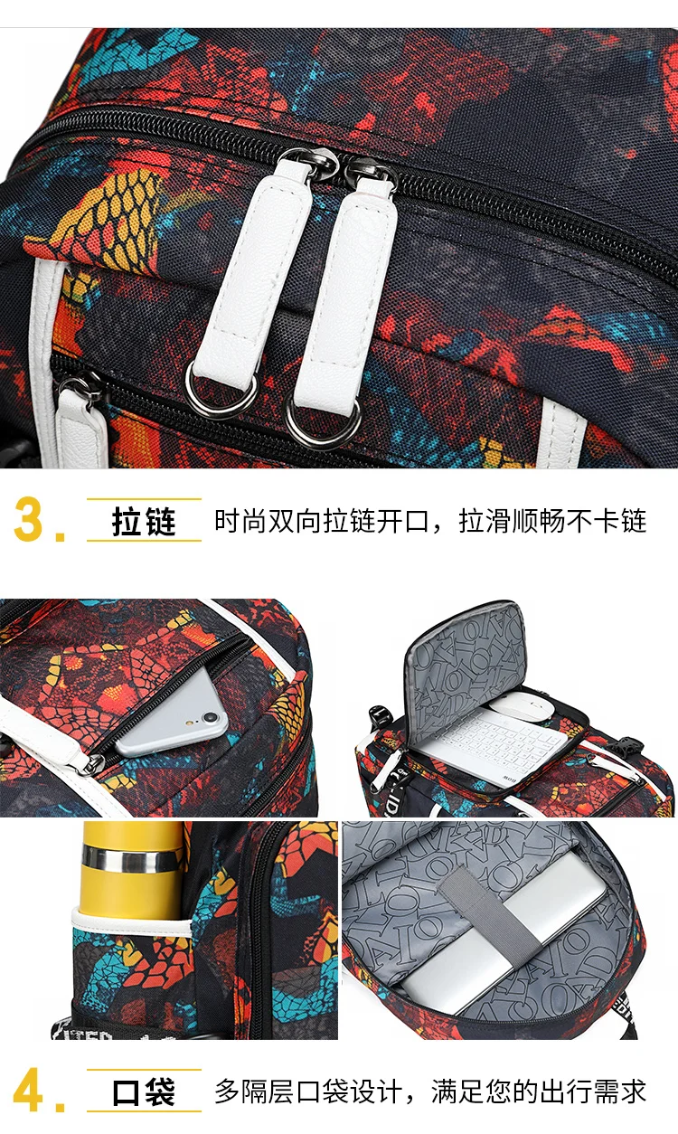 Demon Slayer: Kimetsu no Yaiba женский рюкзак аниме Bookbag нейлоновые школьные сумки большой дорожный рюкзак унисекс рюкзак для ноутбука