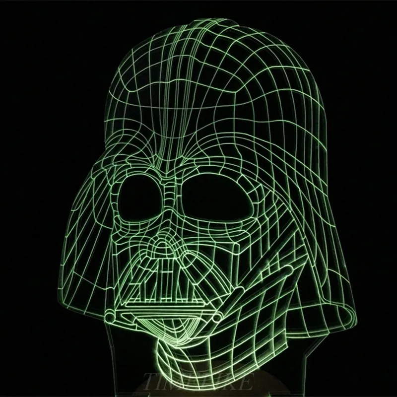 7 цветов светодиодный ночник лампада Дарт Вейдер Star Wars 3D Tocco di Luce usb света да tavolo