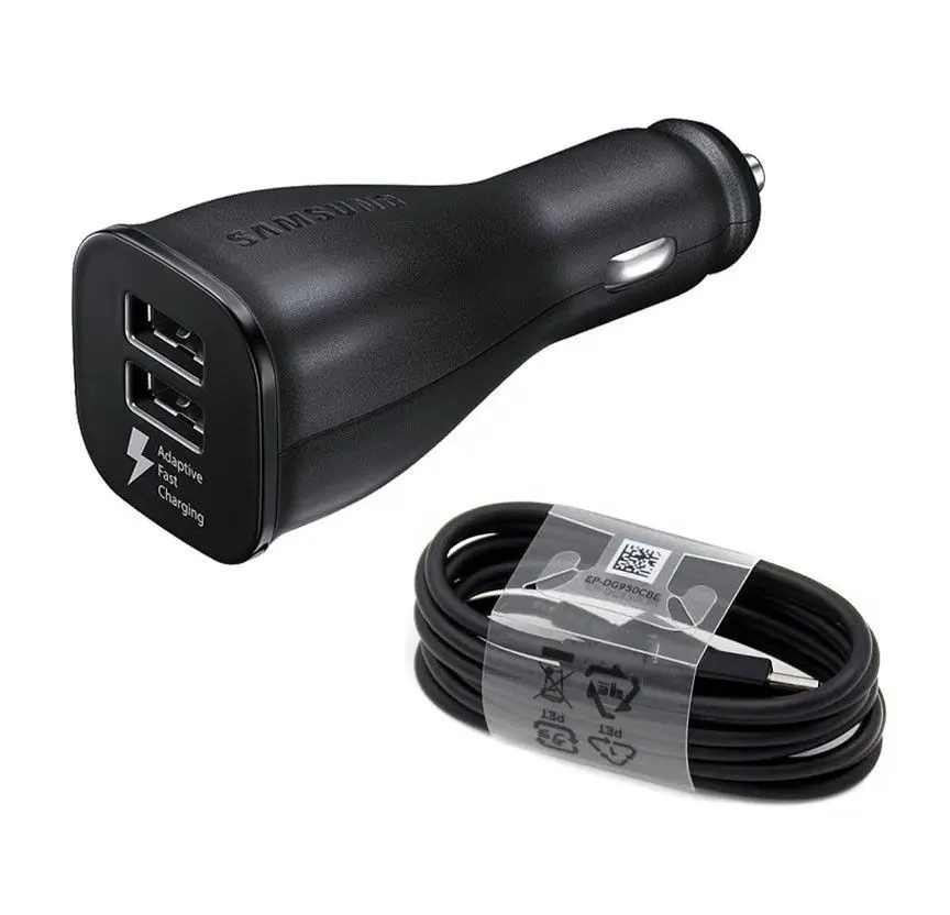 Оригинальный samsung USB автомобиль Быстрая Зарядное устройство + 1 2 м Тип usb-C для Galaxy