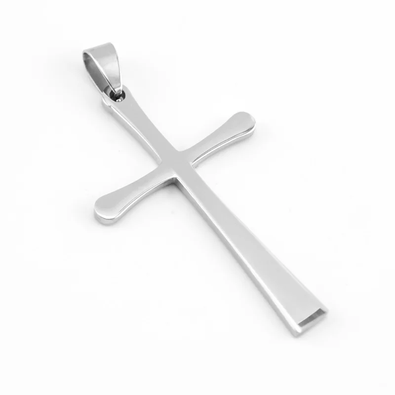 

100% нержавеющая сталь крест кулон женские христианские подвески и ожерелья религиозные полированные ювелирные изделия оптовая продажа 50 шт
