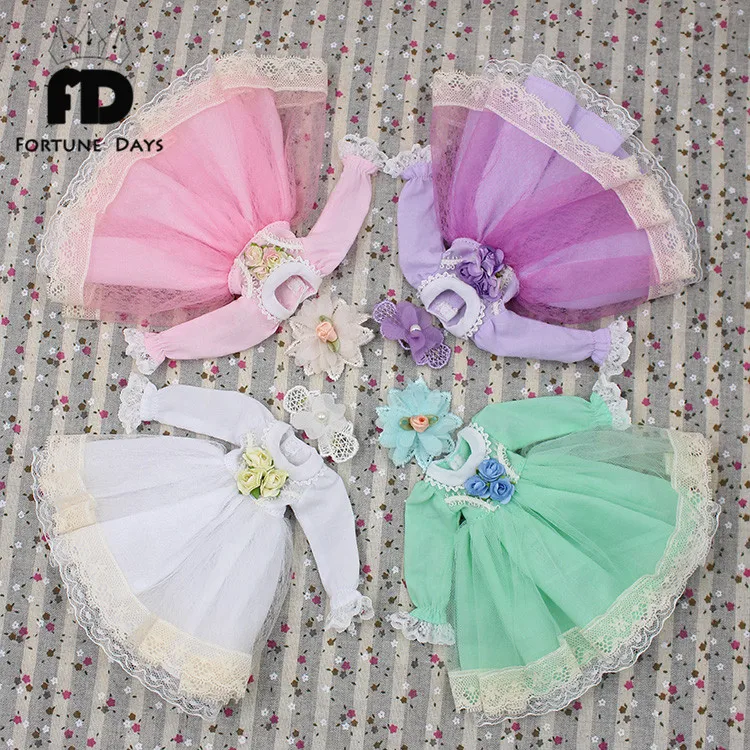 Blyth кукольная одежда Цветочное платье кружевное платье для тела licca icy
