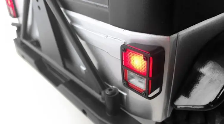 Задние фонари и Металл LED решетка для 1/10 масштаб rc wrangler осевой SCX10 AX90027 AX90028 AX90035 AX90034 джип JK рок Гусеничный