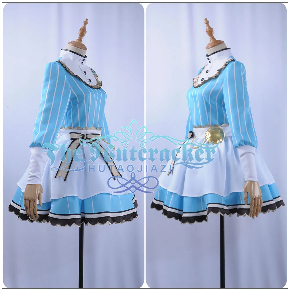Костюм для косплея Love live Tea Party Unawakened Ayase Eli Cos сексуальная униформа синяя короткая