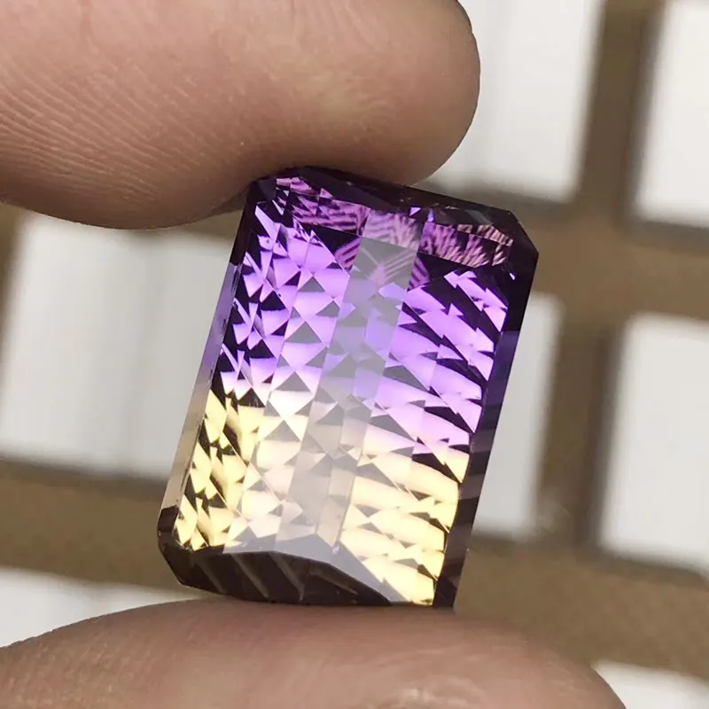 CSJ Real Natural ametrine loose gemstone bright concave cut Oct13*19mm 15.7ct fine jewelry with stone silver gold ring Diy | Украшения и