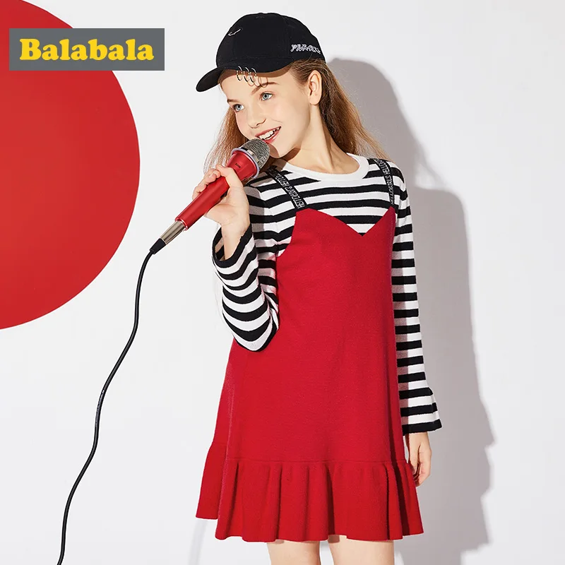 Balabala vestiti bambina girls dress long sleeve knitted dresses for costumes children the new year girl | Детская одежда и обувь