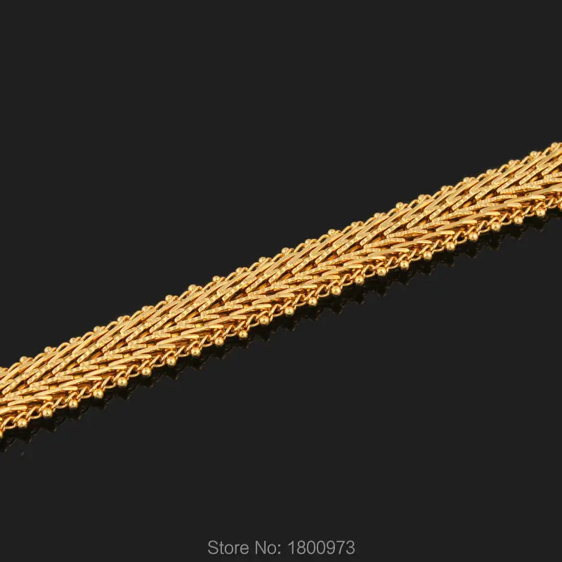 

21cm Snake Chain Bracelet Gold Color Wide Surface Bracelet For Women Best Gifts Fashion Jewelry 21cm Link Chain Bracelet