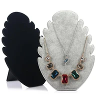 suede flame board necklace display stand women jewelry organizer storage rack new