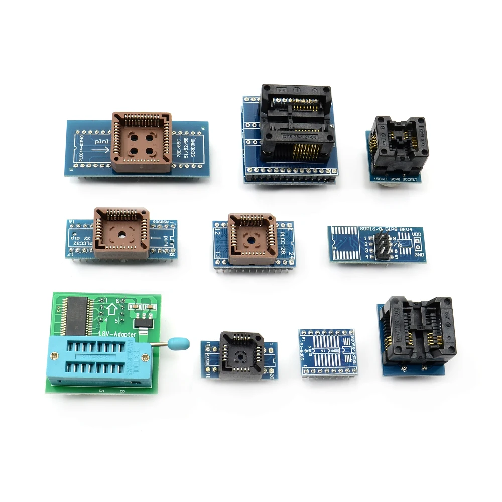 Программатор minipro V10.22 TL866II Plus + 12 адаптеров лучше чем программатор TL866CS/TL866A USB