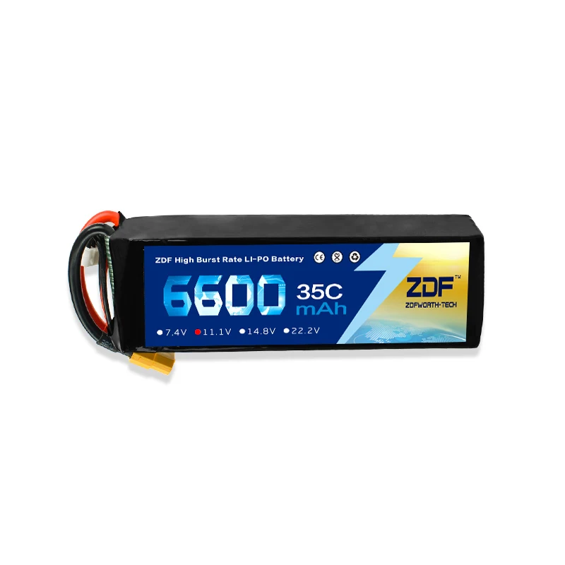 ZDF Power 11 1 V 3S 6600mAh 35C MAX 70C 1/10 RC Car Lipo Bateria для мультикоптера квадрокоптера гоночной