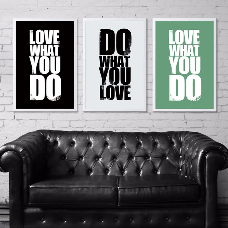 Холст художественный принт Постер Love What You Do Вдохновленный цитатами говорящими