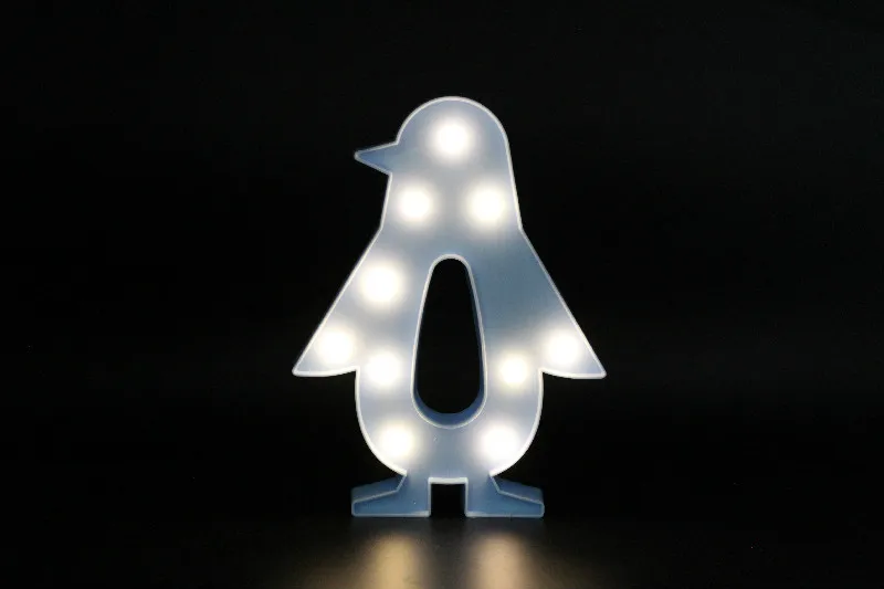 Romantic Novelty Lighting Decor Penguin Night Light 3D LED Home Bulb Table Bedroom Wall Lamp Xmas Party Wedding Holiday Gifts | Лампы и